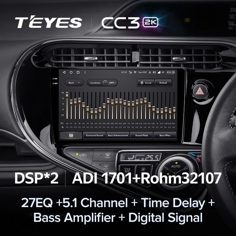 Штатная магнитола Teyes CC3 2K 6/128 Toyota Prius C (2018-2020) Правый руль