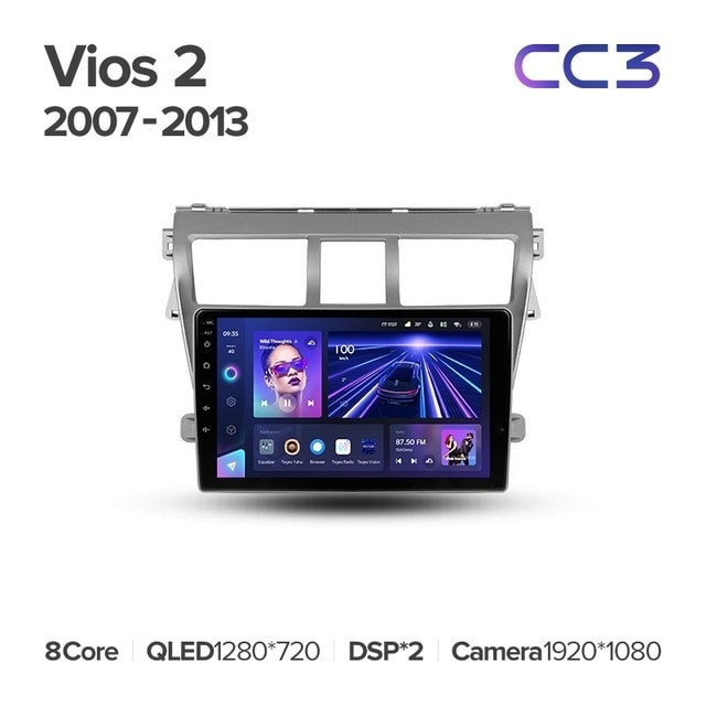 Штатная магнитола Teyes CC3L 4/64 Toyota Vios 2 (2007-2013)