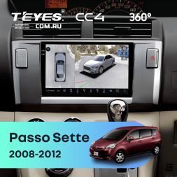 Штатная магнитола Teyes CC4 360 6/64 Toyota Passo Sette (2008-2012)