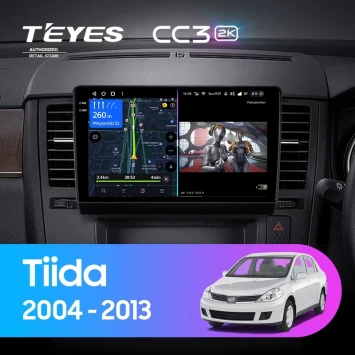 Штатная магнитола Teyes CC3 2K 6/128 Nissan Tiida C11 (2004-2013) F2
