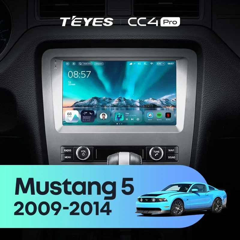 Штатная магнитола Teyes CC4 Pro 12/256 Ford Mustang 5 S-197 (2009-2014) F1