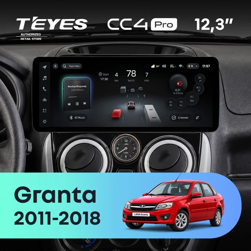 Штатная магнитола Teyes CC4 Pro 12.3" 8/128 LADA Granta (2011-2018) F1