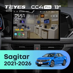 Штатная магнитола Teyes CC4 Pro 8/128 Volkswagen Sagitar (2021-2026) (13")