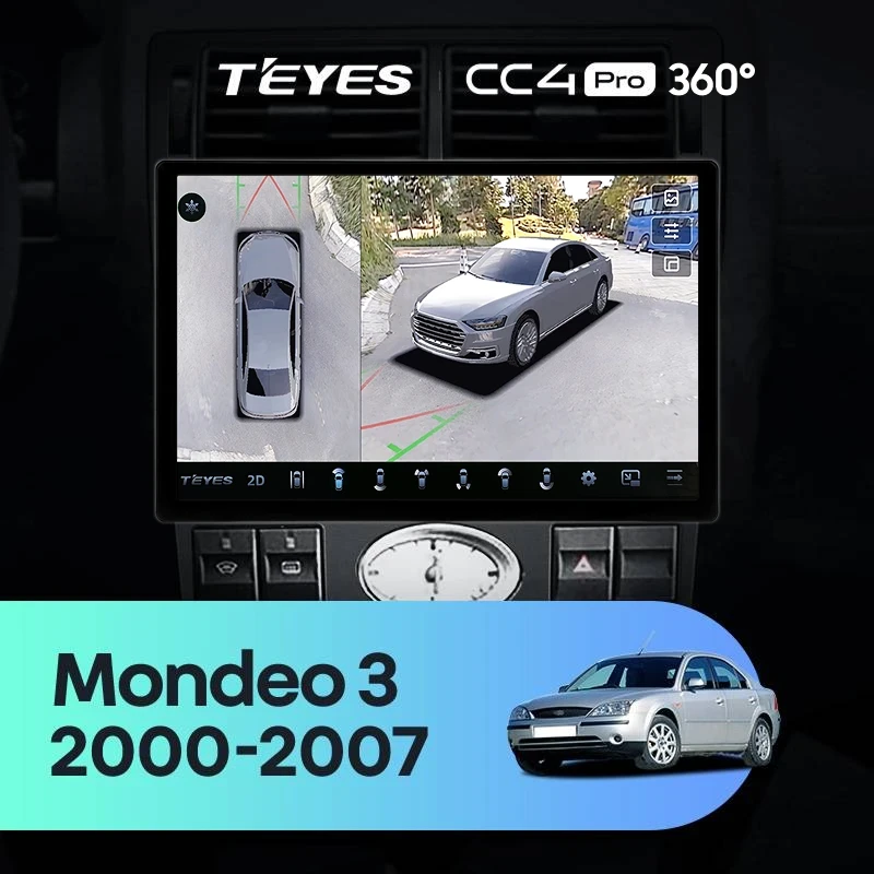 Штатная магнитола Teyes CC4 Pro 360 8/128 Ford Mondeo 3 (2000-2007) F1 (11")