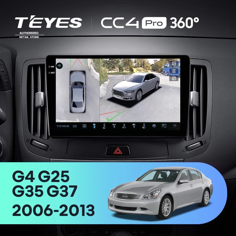 Штатная магнитола Teyes CC4 Pro 360 8/128 Infiniti G4 G25 G35 G37 (2006-2013)