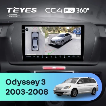 Штатная магнитола Teyes CC4 Pro 360 12/256 Honda Odyssey 3 RL3 RL4 (2003-2008)