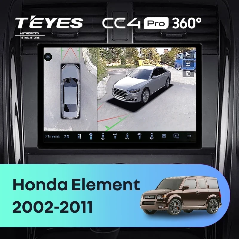 Штатная магнитола Teyes CC4 Pro 360 12/256 Honda Element YH (2002-2011) (13")