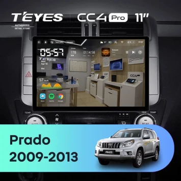 Штатная магнитола Teyes CC4 Pro 12/256 Toyota Land Cruiser Prado 150 (2009-2013) F2 Тип-A (11")