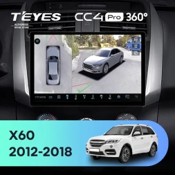 Штатная магнитола Teyes CC4 Pro 360 8/128 Lifan X60 (2012-2018) (11")