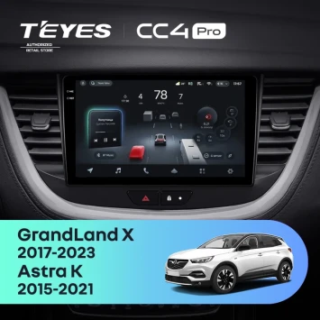 Штатная магнитола Teyes CC4 Pro 8/128 Opel GrandLand X (2017-2023)