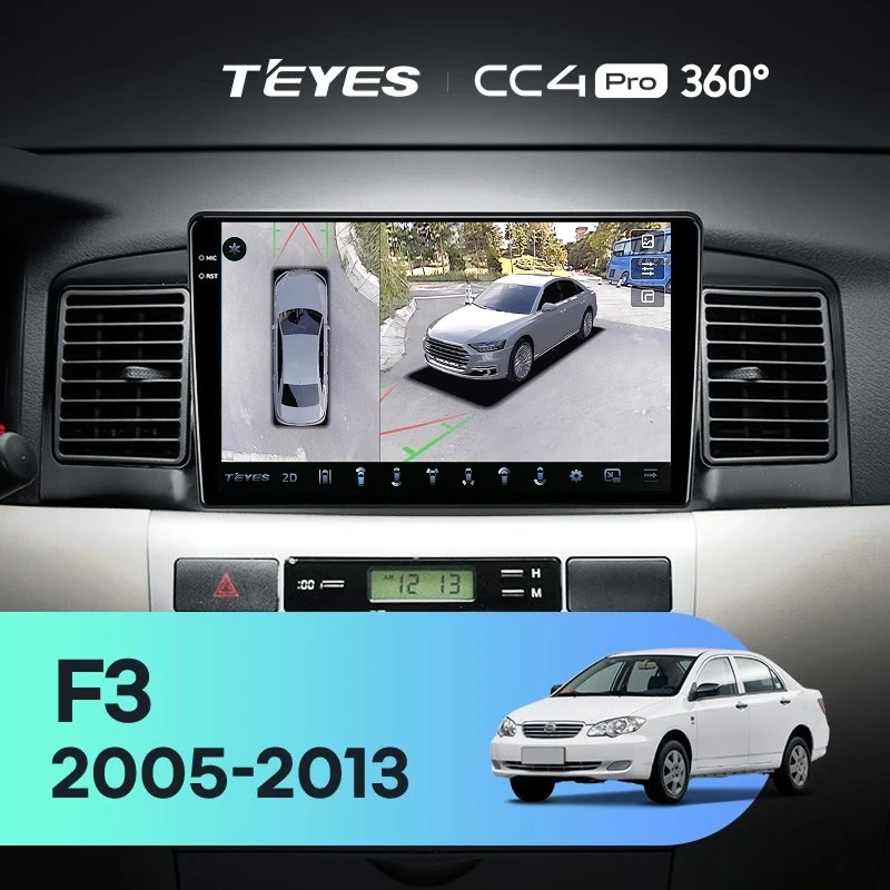 Штатная магнитола Teyes CC4 Pro 360 8/128 BYD F3 (2005-2013)