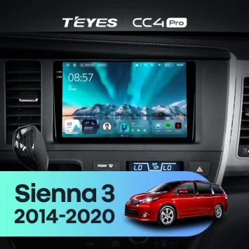Штатная магнитола Teyes CC4 Pro 8/128 Toyota Sienna 3 XL30 (2014-2020)