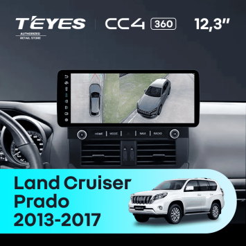 Штатная магнитола Teyes CC4 12.3" 360 6/64 Toyota Land Cruiser Prado 150 (2013-2017) F2