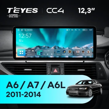 Штатная магнитола Teyes CC4 12.3" 6/64 Audi A7 4G (HN+R System) (2011-2014) Правый руль