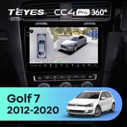 Штатная магнитола Teyes CC4 Pro 360 8/128 Volkswagen Golf 7 MK7 (2012-2020) Правый руль