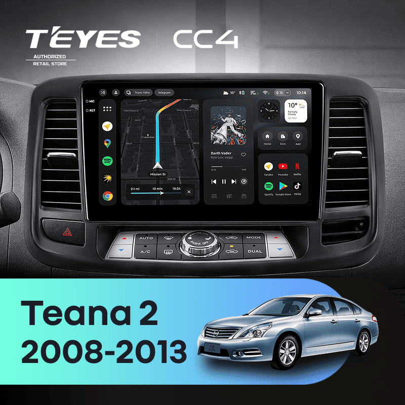Штатная магнитола Teyes CC4 8/128 Nissan Teana J32 (2008-2013) Тип-B F3