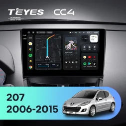 Штатная магнитола Teyes CC4 8/128 Peugeot 207 (2006-2015)