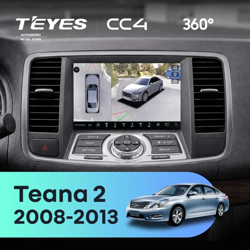 Штатная магнитола Teyes CC4 360 6/64 Nissan Teana 2 J32 (2008-2013) F2 Тип-B