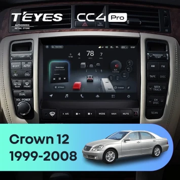 Штатная магнитола Teyes CC4 Pro 8/128 Toyota Crown 12 S180 (1999-2008)