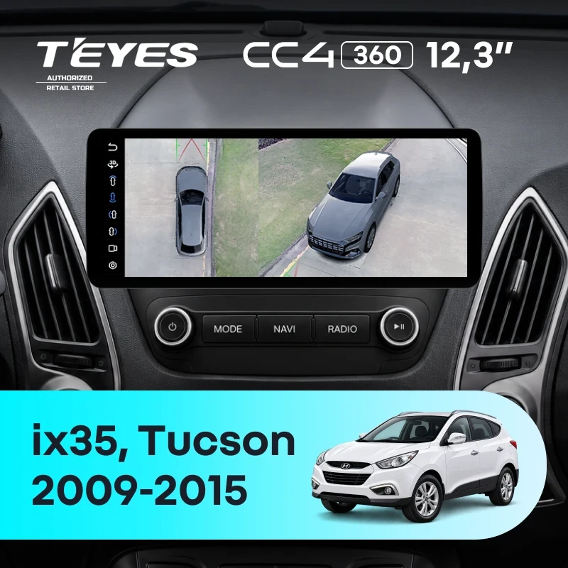 Штатная магнитола Teyes CC4 12.3" 360 6/64 Hyundai ix35 (2009-2015) (авто без усилителя)