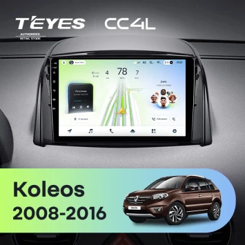 Штатная магнитола Teyes CC4L 4/64 Renault Koleos (2008-2016)