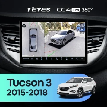Штатная магнитола Teyes CC4 Pro 360 8/128 Hyundai Tucson 3 (2015-2018) Тип-A (11")