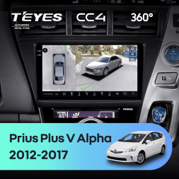 Штатная магнитола Teyes CC4 360 6/64 Toyota Prius Plus V Alpha (2012-2017) Правый руль