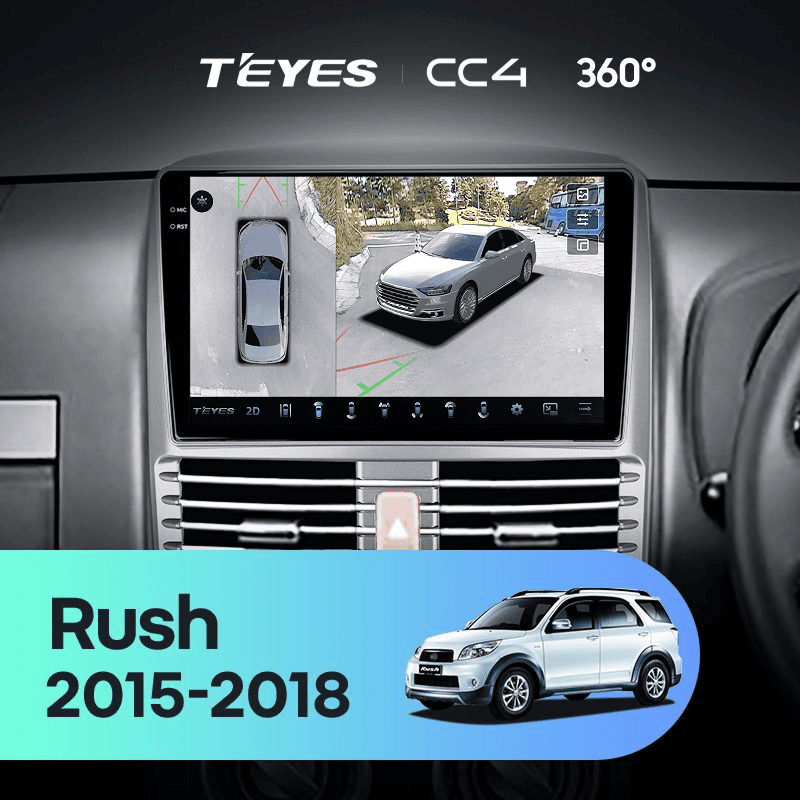 Штатная магнитола Teyes CC4 360 6/64 Toyota Rush (2015-2018) Правый руль