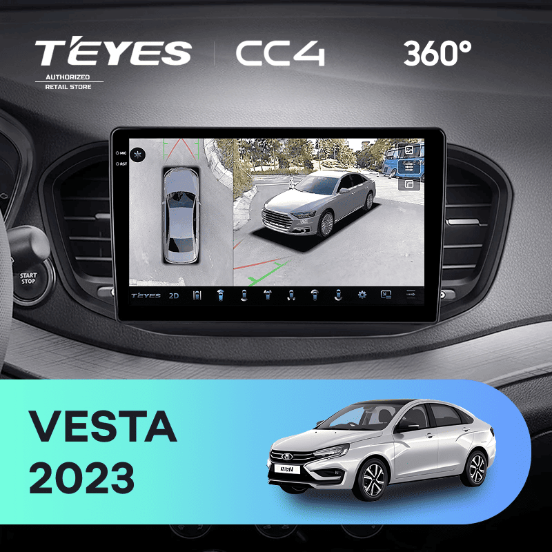 Штатная магнитола Teyes CC4 360 6/64 LADA Vesta (2023-2026) F2 Тип-A