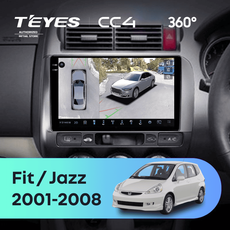 Штатная магнитола Teyes CC4 360 6/64 Honda Fit GD (2001-2008) Правый руль