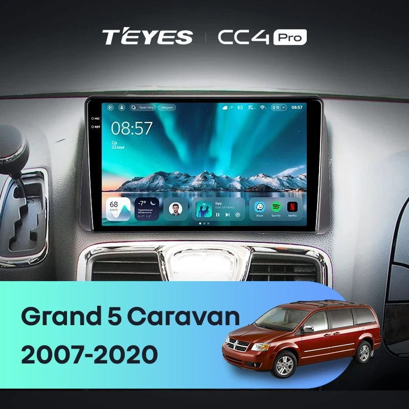 Штатная магнитола Teyes CC4 Pro 8/128 Dodge Grand 5 Caravan (2007-2020)