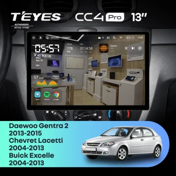 Штатная магнитола Teyes CC4 Pro 12/256 Daewoo Gentra 2 (2013-2015) F1 Тип-A (13")