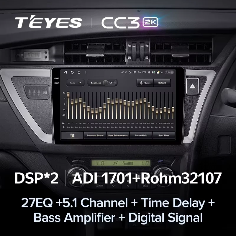 Штатная магнитола Teyes CC3 2K 6/128 Toyota Auris 2 E180 (2012-2015) Правый руль