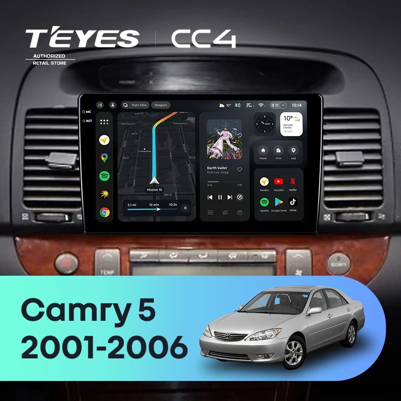 Штатная магнитола Teyes CC4 8/128 Toyota Camry 5 XV 30 (2001-2006) Тип-A