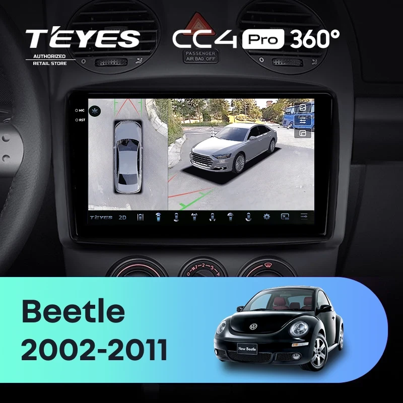 Штатная магнитола Teyes CC4 Pro 360 12/256 Volkswagen Beetle A4 (2002-2011)