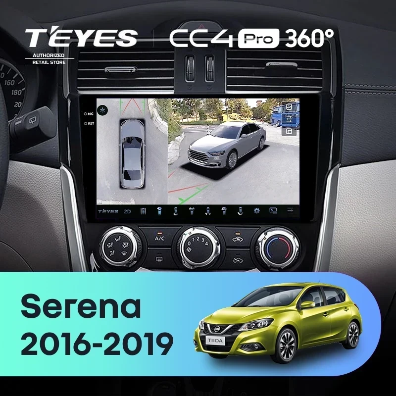 Штатная магнитола Teyes CC4 Pro 360 8/128 Nissan Serena (2016-2019) Тип-B