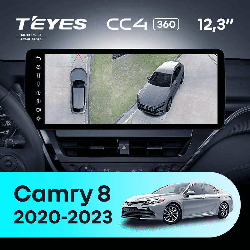 Штатная магнитола Teyes CC4 12.3" 360 8/128 Toyota Camry 8 XV70 (2020-2023)