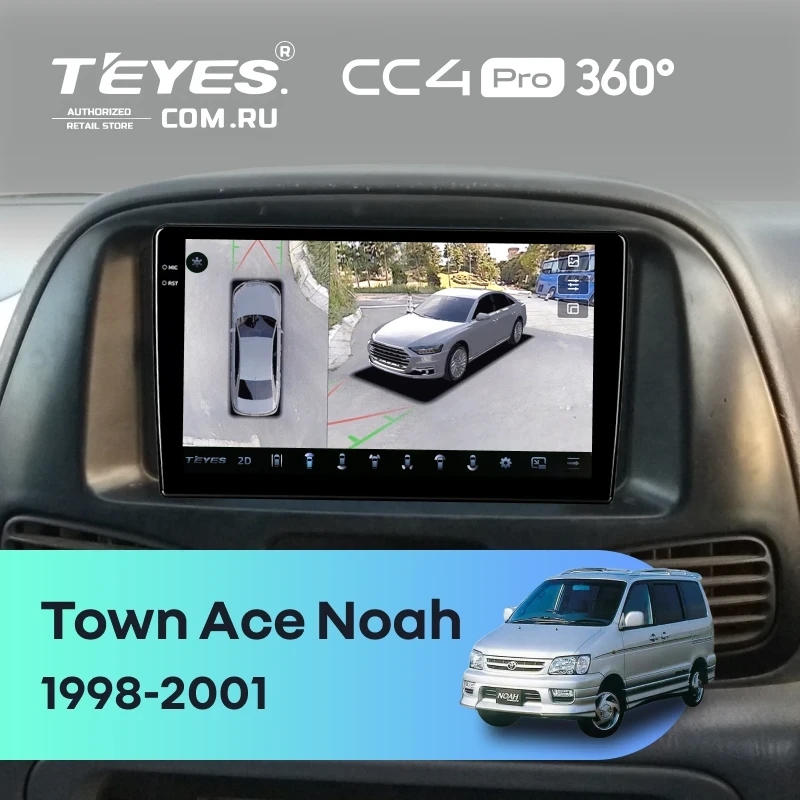 Штатная магнитола Teyes CC4 Pro 360 8/128 Toyota Town Ace Noah (1998-2001)