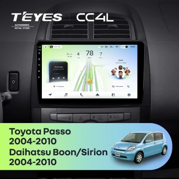 Штатная магнитола Teyes CC4L 4/64 Toyota Passo XC10 (2004-2010)