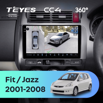 Штатная магнитола Teyes CC4 360 6/64 Honda Jazz GD (2001-2008) Правый руль