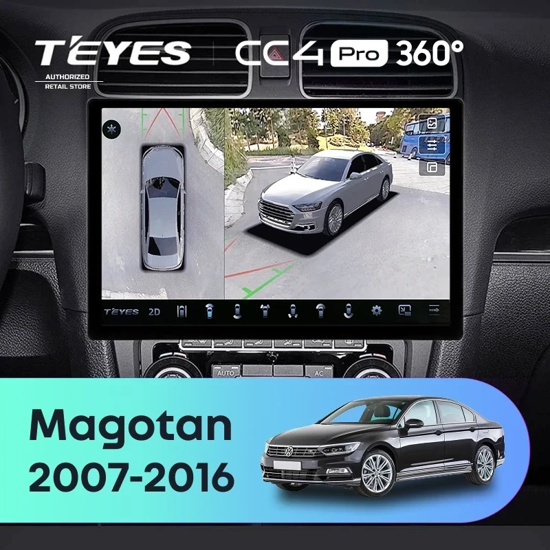 Штатная магнитола Teyes CC4 Pro 360 8/128 Volkswagen Magotan (2007-2016) (13")