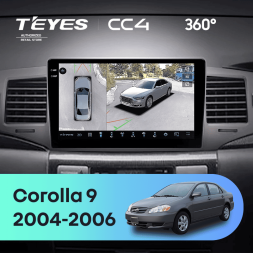 Штатная магнитола Teyes CC4 360 8/128 Toyota Corolla 9 E120 (2004-2006)
