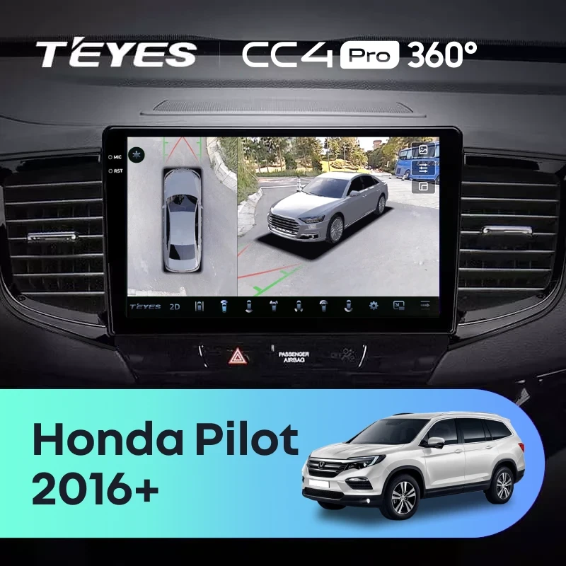 Штатная магнитола Teyes CC4 Pro 360 12/256 Honda Pilot 2016+