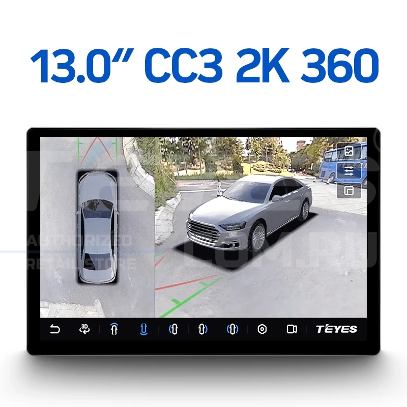 Штатная магнитола Teyes CC3 2K 360 6/128 Mitsubishi Outlander 3 GF0W GG0W (2012-2018) Тип-B (13")