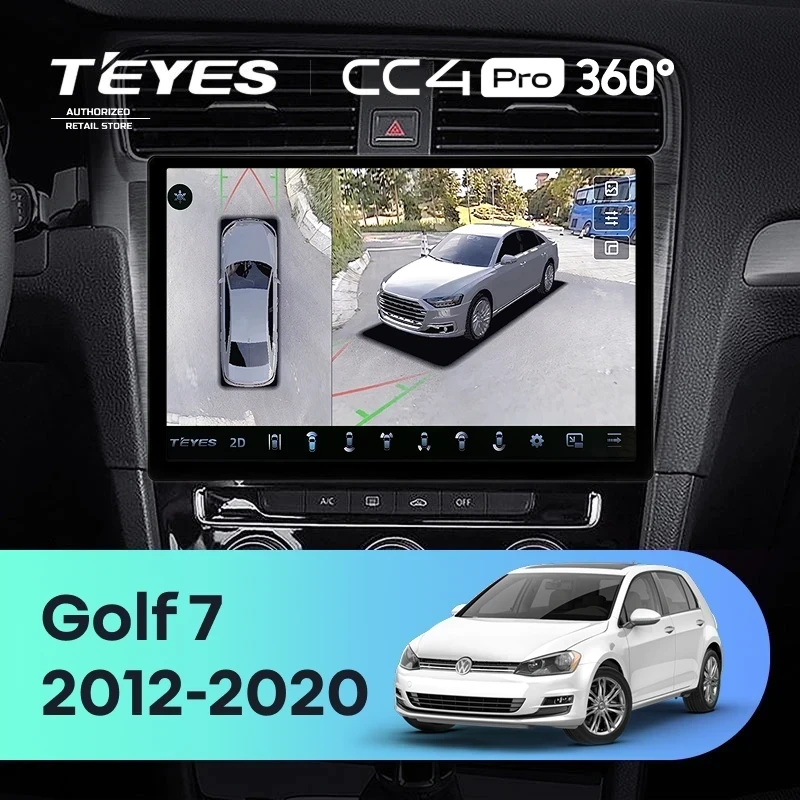 Штатная магнитола Teyes CC4 Pro 360 12/256 Volkswagen Golf 7 MK7 (2012-2020) F1 (11")