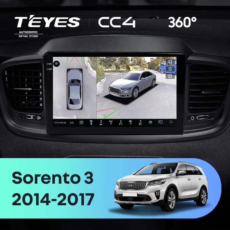 Штатная магнитола Teyes CC4 360 6/64 Kia Sorento 3 Prime (2014-2017) Тип-A