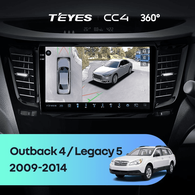 Штатная магнитола Teyes CC4 360 8/128 Subaru Legacy 5 (2009-2014) Правый руль