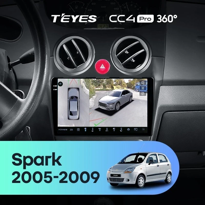Штатная магнитола Teyes CC4 Pro 360 8/128 Chevrolet Spark M200 (2005-2009)