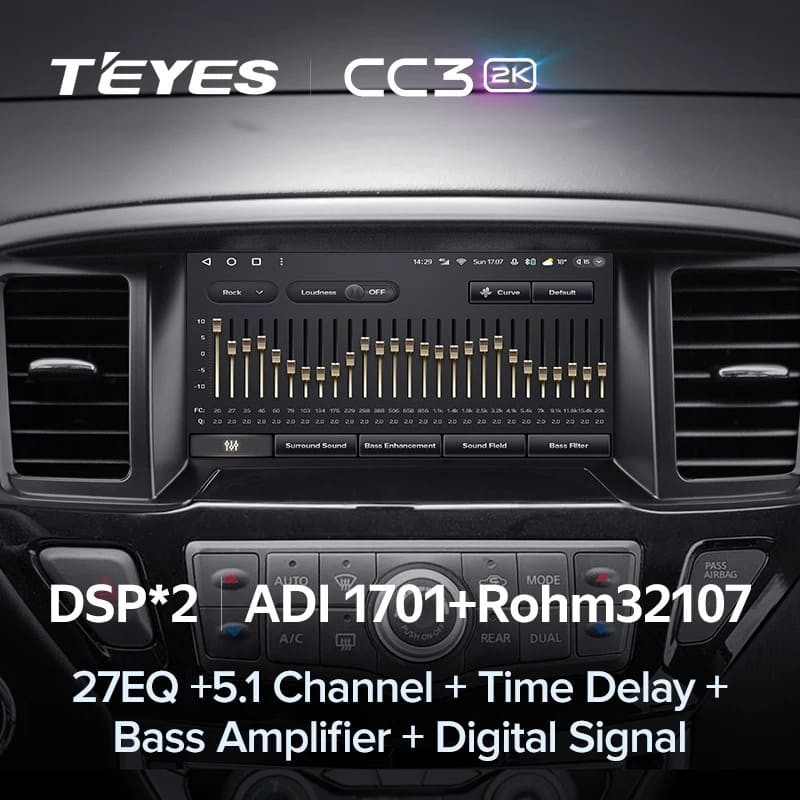 Штатная магнитола Teyes CC3 2K 6/128 Nissan Pathfinder 4 R52 (2012-2020) F1