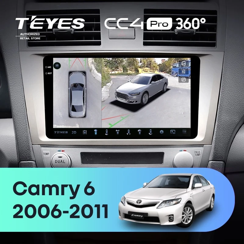 Штатная магнитола Teyes CC4 Pro 360 12/256 Toyota Camry 6 XV 40 (2006-2011) F1
